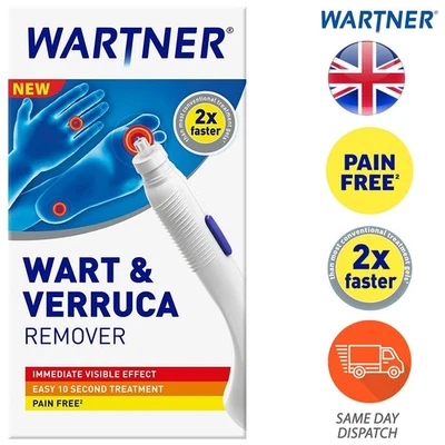 Wartner Wart & Verruca Pain Free Removal 10 Second for Feet And Leg White 50ml