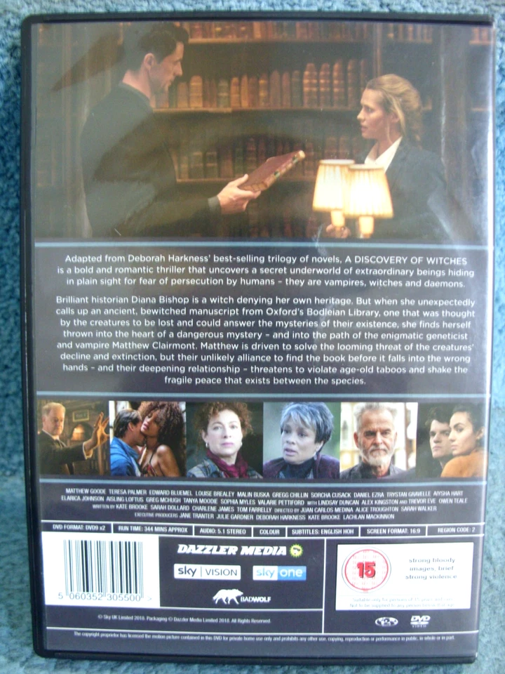 A Discovery of Witches Series 1 (DVDR2) 2Discs 2018 Matthew Goode 344min BARGAIN - Image 2 of 4