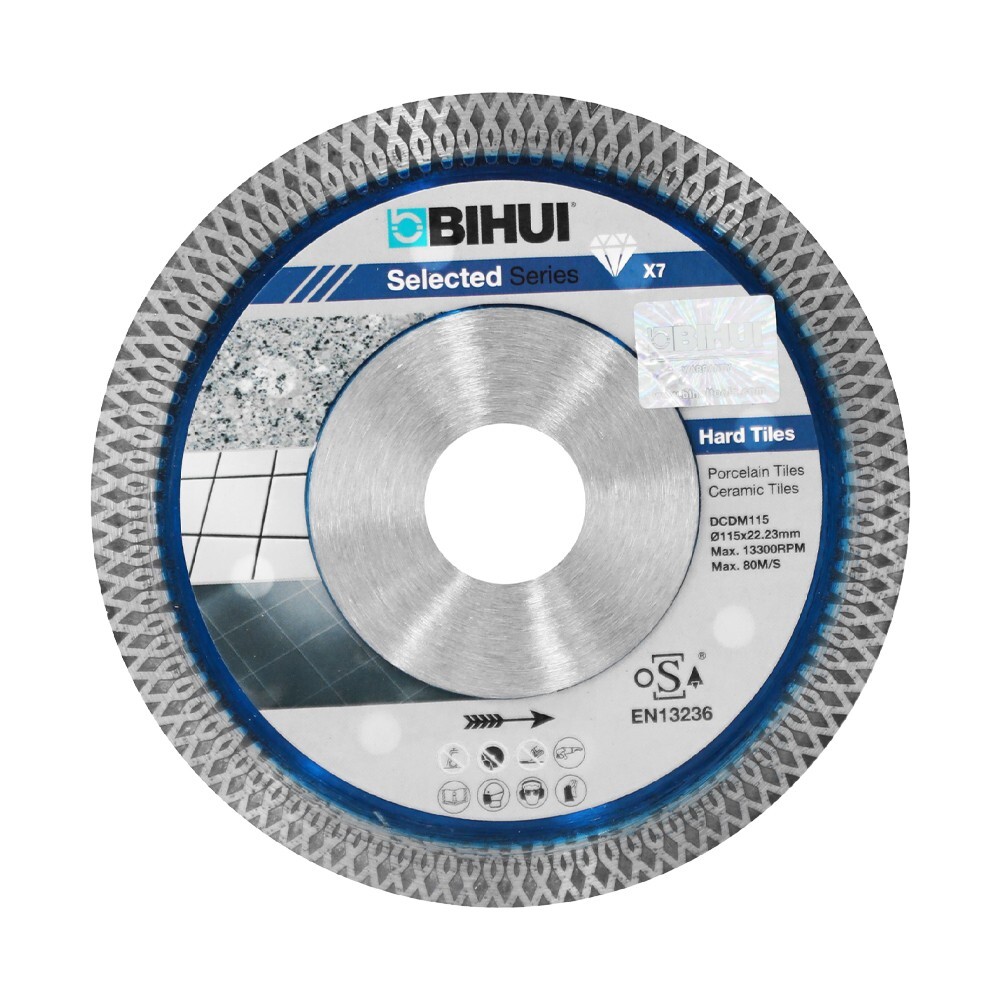 Bihui 115mm Diamond Grinding Cutting Disc for Porcelain Tiles DCDM115