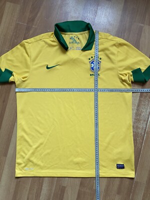 BRAZIL 2013 2014 HOME FOOTBAL SHIRT SOCCER JERSEY NIKE 518730-703
