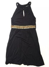 APT. 9 Women Large Black Beaded MAXI DRESS Sleeveless Casual Evening Summer Sz S