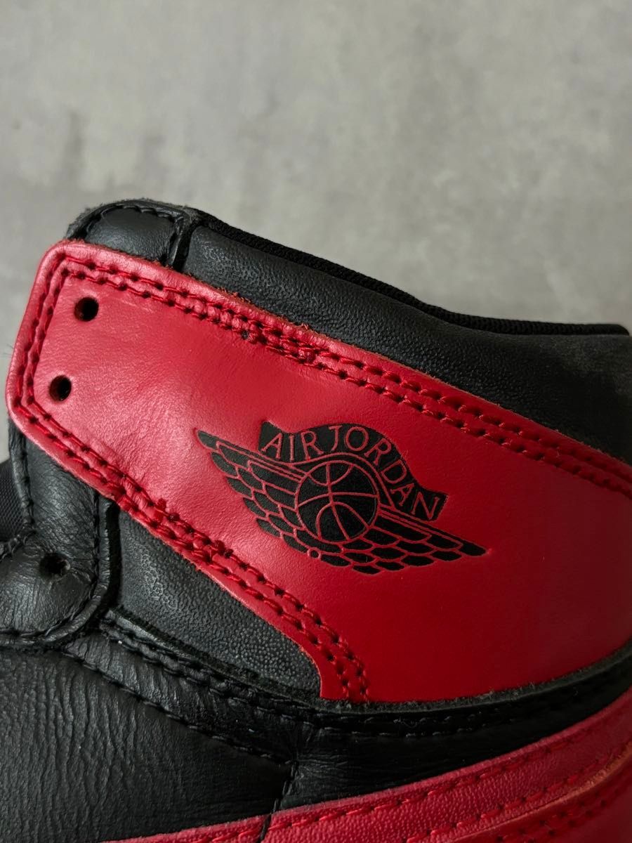 NIKE AIR JORDAN 1 RETRO HIGH BG BRED US6Y 1994 Vintage Sneakers 