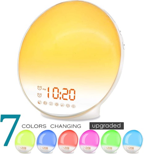 Wake Up Light Sunrise Alarm Clock for Kids Bedroom FM Radio Nightlight Sleep New - Picture 7 of 7
