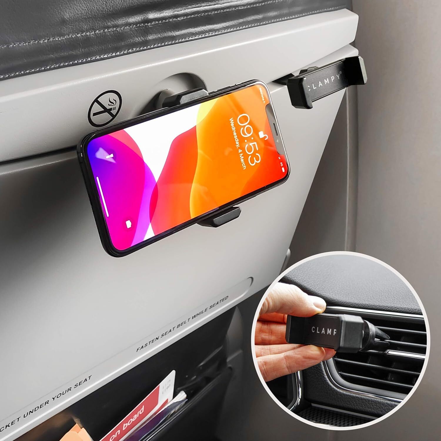 Adjustable Universal Cell Phone Holder for Plane Travel