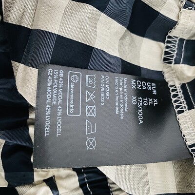 g..... H&M Lyocell Blend Skirt Black White Check Size XL | eBay