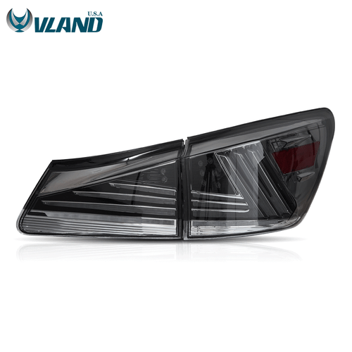 Pair Smoke LED Tail Lights For 2006-2013 2012 Lexus IS250 350 ISF Animation - Picture 6 of 15