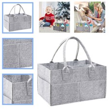 Baby Diaper Organizer Storage Box Caddy Felt Changing Nappy Kids Carrier Bag UK