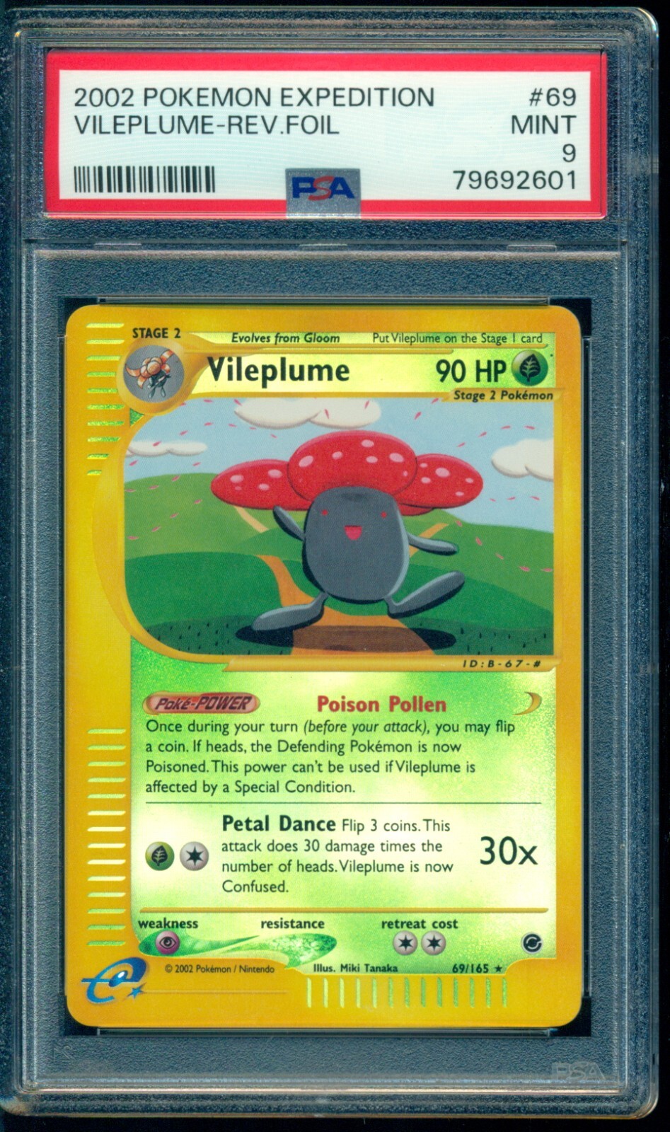 2002 Pokemon Expedition #69 Vileplume Reverse Holo PSA 9 Mint