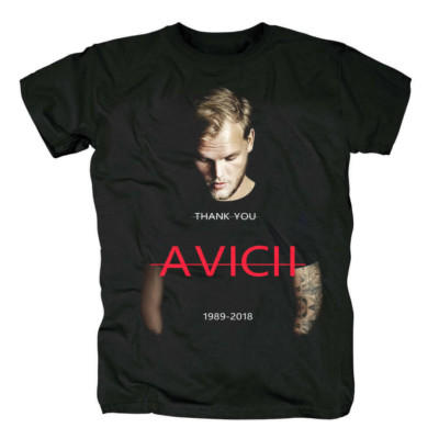 Thank You Avicii Black Short Sleeve Heavy Cotton Size S to 5XL T-shirt