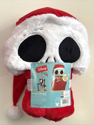 Disney Nightmare Before Christmas Jack Skellington Hooded Wearable Blanket 30x50