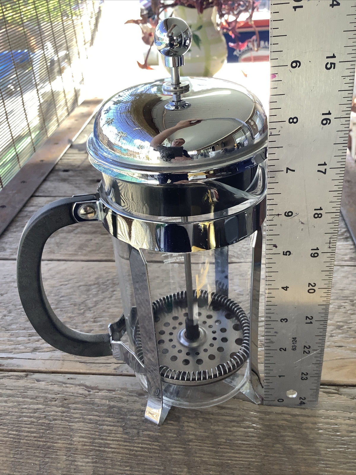 Starbucks Bodum French Press Barista Glass & Stainless Steel 2 Cups 61