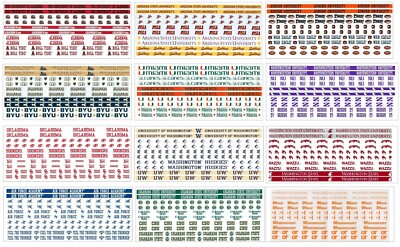 College & University 12'' scrapbook border stickers Sports Solution 66 CHOICES