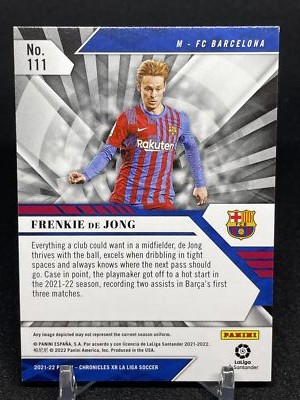 Frenkie De Jong 2021-22 Panini Chronicles XR FC BARCELONA | eBay