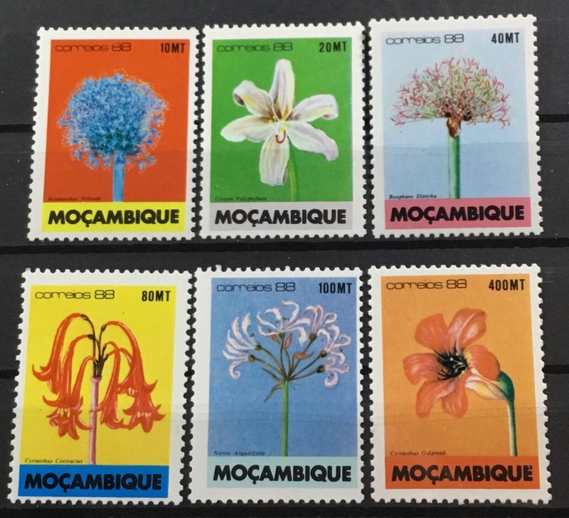 MOZAMBIQUE #1041-1046. FLOWERING PLANTS.    MNH
