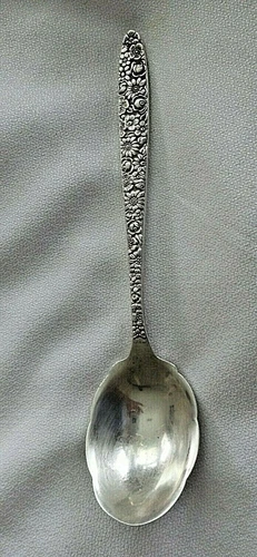 VINTAGE STERLING SILVER REPROUSSE SUGAR SPOON TOWLE 1969