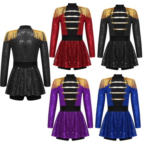 Girls Dress Up Drum Major Uniform Photo Shooting Costume Marching Band Party - Picture 9 of 52