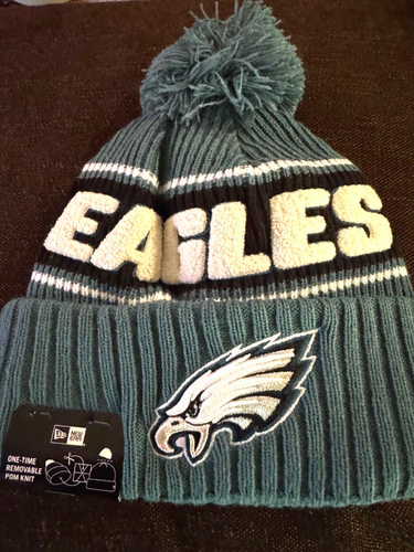 Philadelphia Eagles New Era Midnight Green Sideline Knit Team Hat - Neu mit Etikett