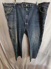 Wrangler Rugged Wear Jeans Men's Blue Denim Zipper Fly Size 54