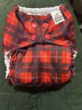 Mama Koala Red Plaid Diaper