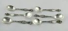International Frontenac Sterling Silver Set of 6 Chocolate Spoons Monogrammed