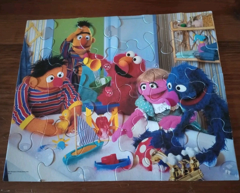 Rompecabezas de Plaza Sésamo 1995 vintage de Milton Bradley 24 piezas Foto 2 de 4