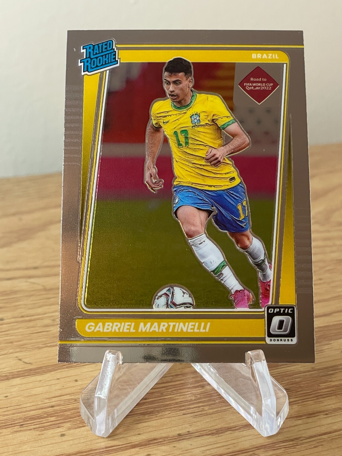 Gabriel Martinelli RATED ROOKIE 2021-22 Panini Donruss OPTIC World Cup 182 RC SP