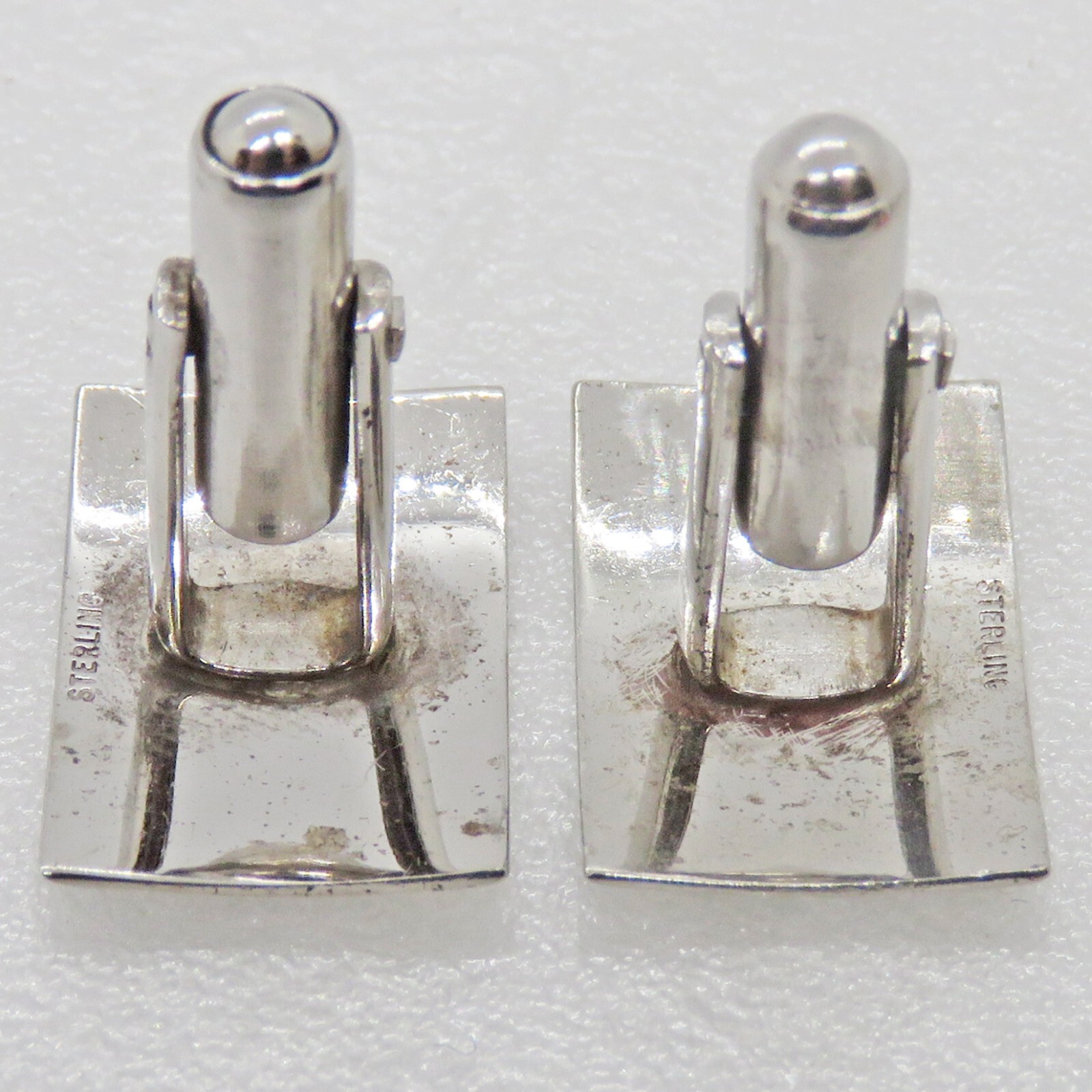 Rectangular Sterling Silver Cuff Links - image 9