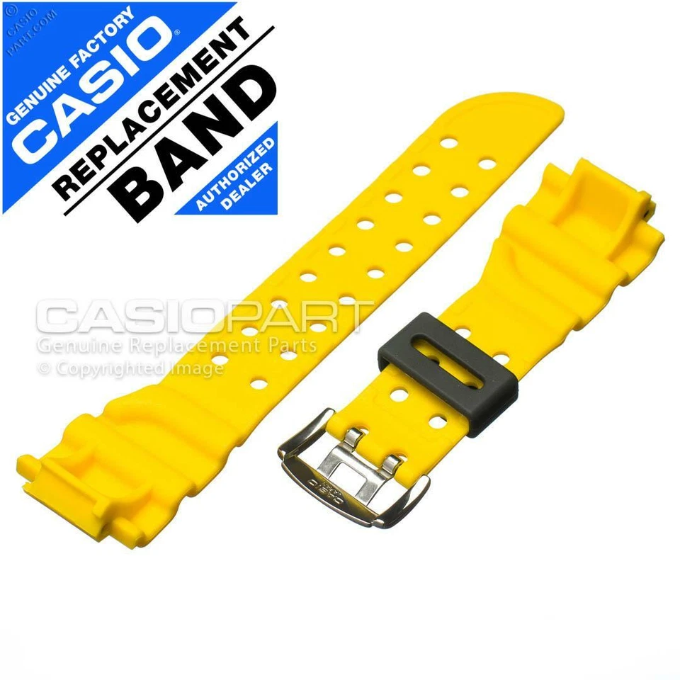 Correa de reloj amarilla GENUINA CASIO para G-Shock FROGMAN GF-8250-9 GF-8250 Foto 2 de 2