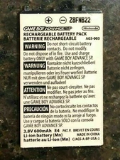 OFFICIAL OEM Nintendo GBA Game Boy Advance SP Replacement Battery TESTED WORKS