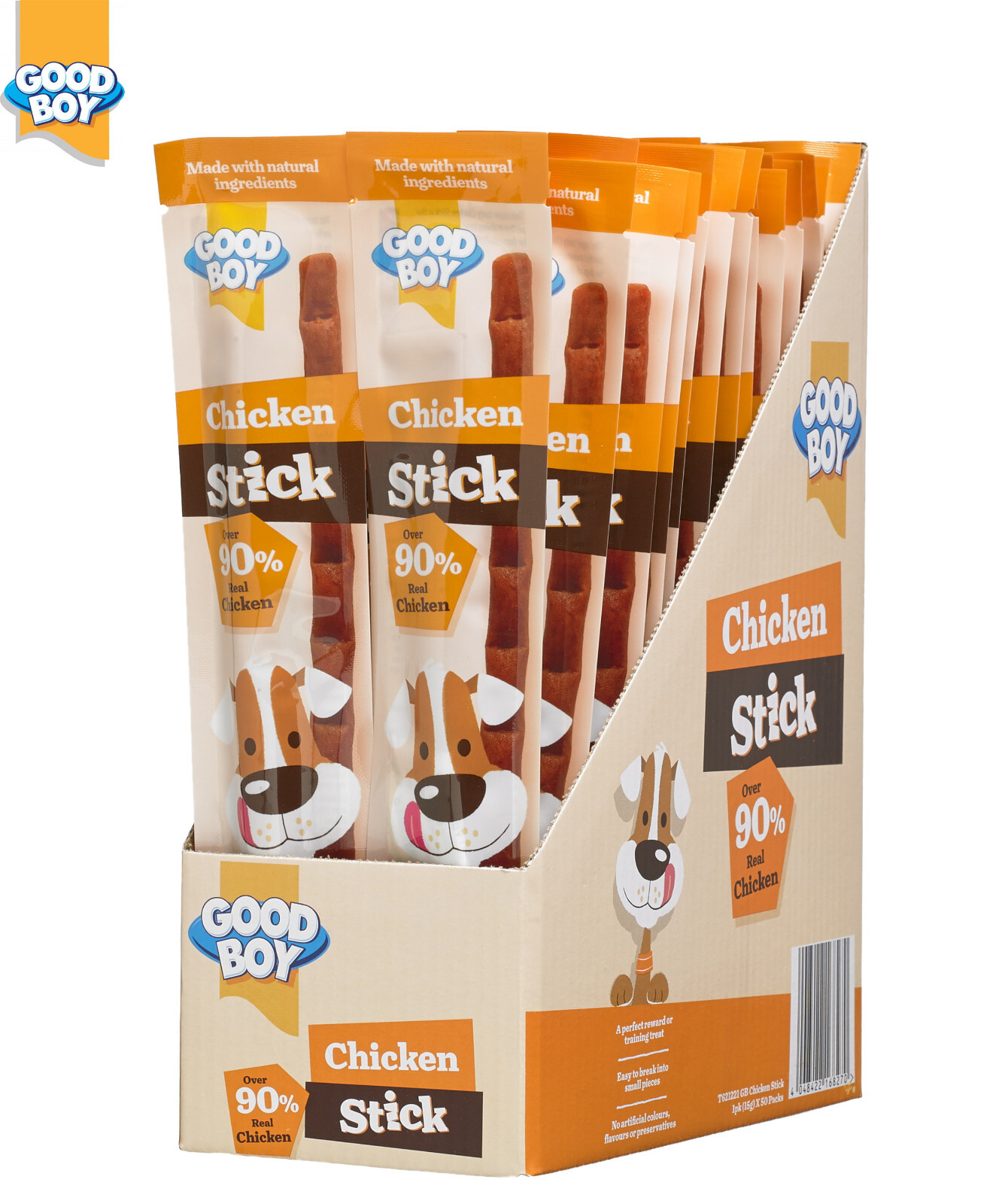 GOODBOY DOG CHICKEN STICKS CHEWY TASTY MEATY TREATS SNACKS 15G CASE OF 50