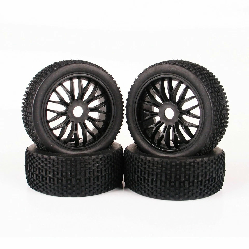 4PCS RC 1:8 Buggy Tires&Wheel Rims Kit 17mm Hex For HSP HPI Off-Road Car - Image 3 of 4
