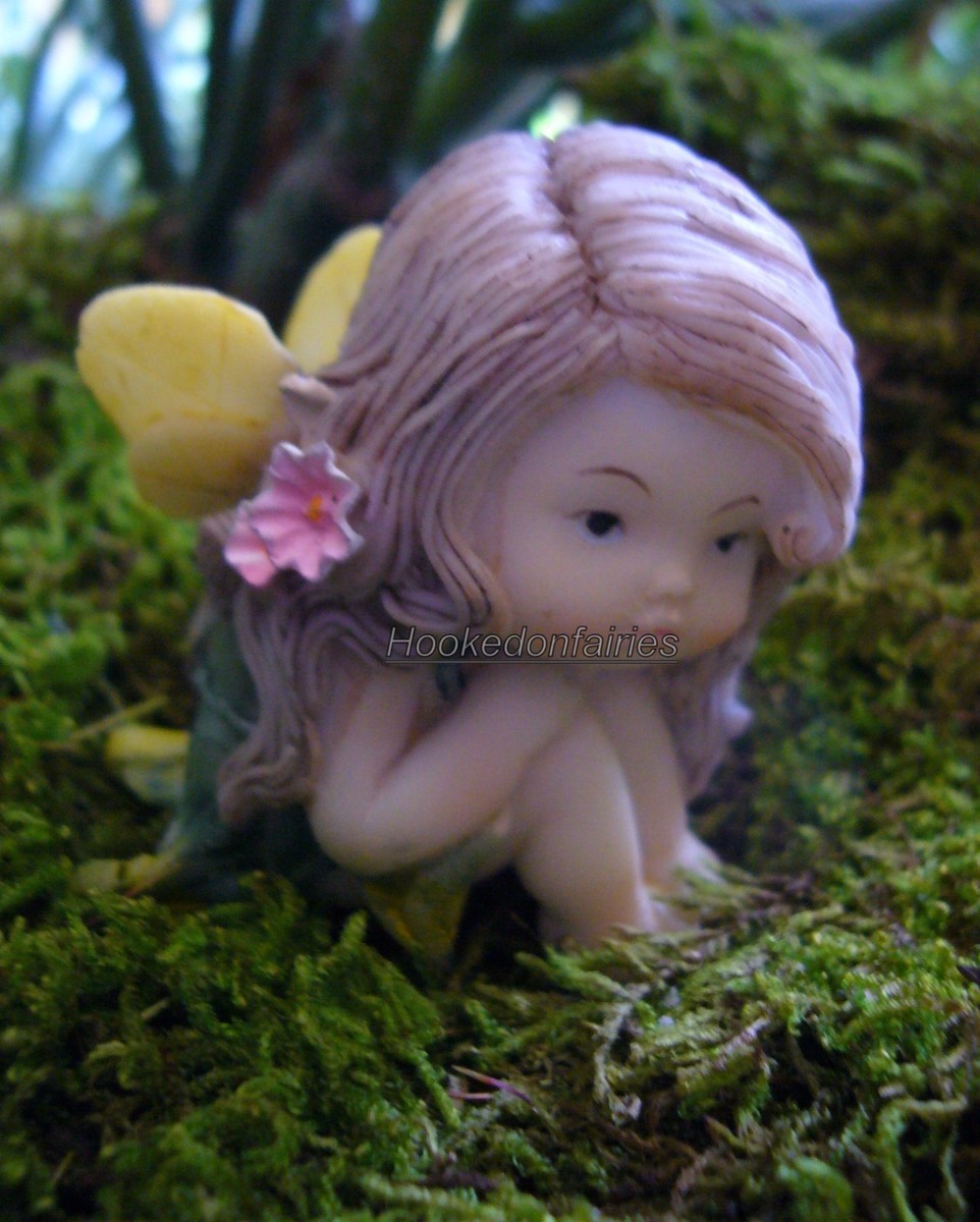 Sculture Fatate Dipinte A Mano Collezione Top Miniature Fairy Garden E Statua Terrario Uccelli Azzurri Su Foglia~p115742134 Decorazioni Giardino Magico