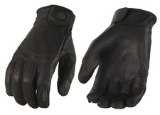 Men  s MG7599 Premium Leather Gloves w/ Led Finger Lights w/ Touch Screen Fingers