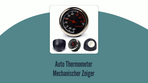 R29C Car Thermometer Mechanical Analog Temperature Meter with Sticker - Video 1 of 1