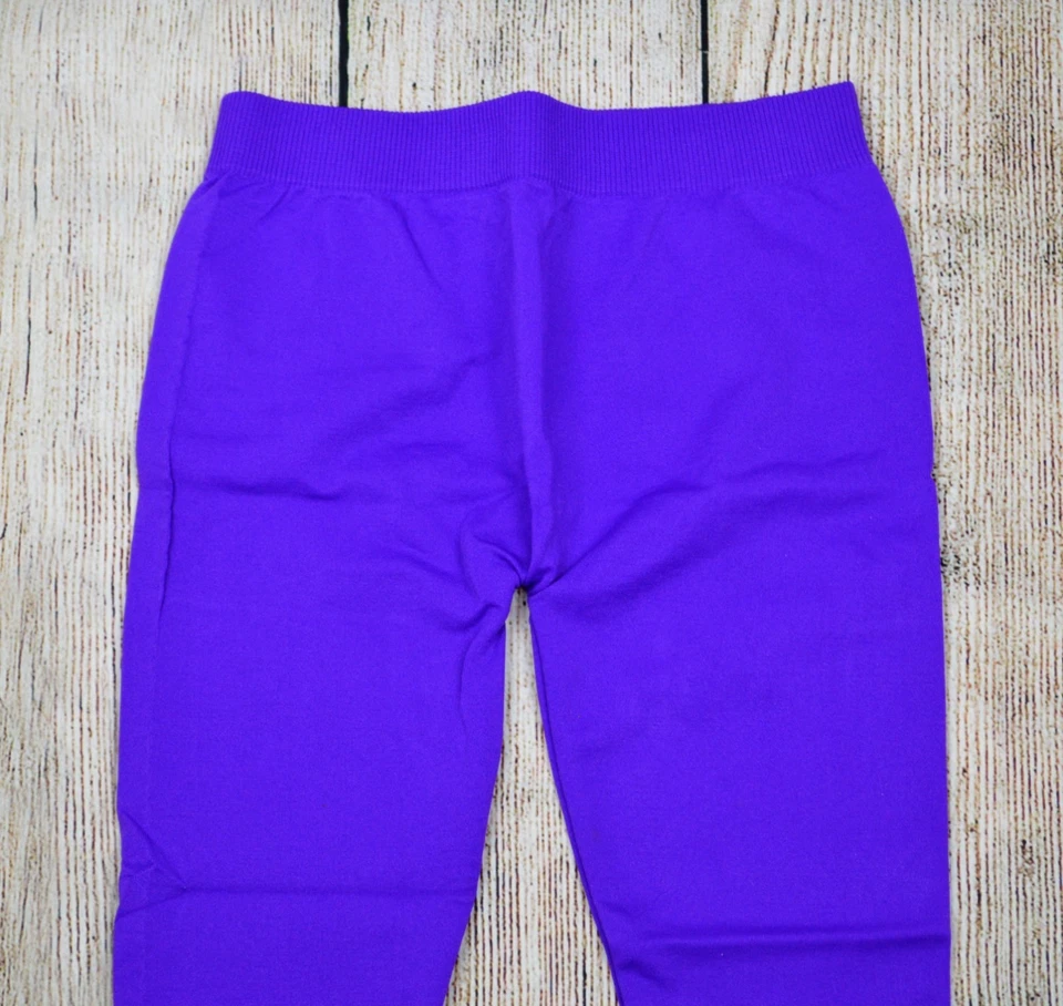 Pantalón legging elástico púrpura sin costuras Pink House para niñas pequeñas 2T-4T Foto 2 de 4