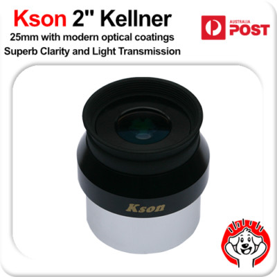 KSON 2'' (2 Inch) 25mm Fully Multi-Coated Kellner Eyepiece 46 degree FOV