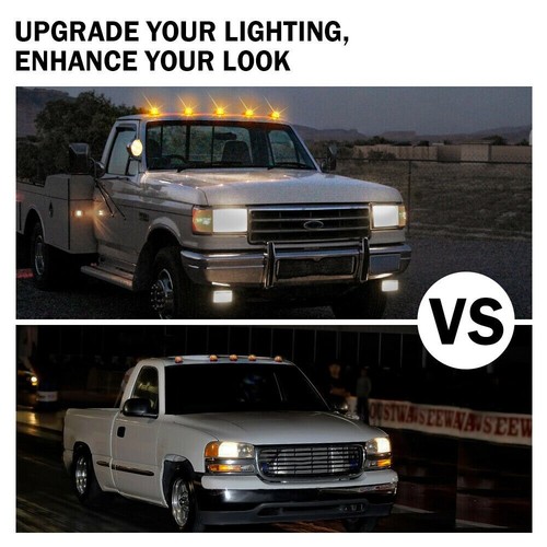 5x Para Dodge RAM 1500 2500 Ámbar Humo Len LED Techo Cabina Luz Marcadora de Funcionamiento - Imagen 3 de 12