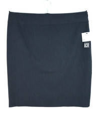 NWT LIZ CLAIBORNE Women Stretch Polyester Pencil Skirt Lined Charcoal Gray 16