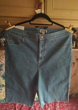 New Look Curves Blue Denim Shorts Size 20