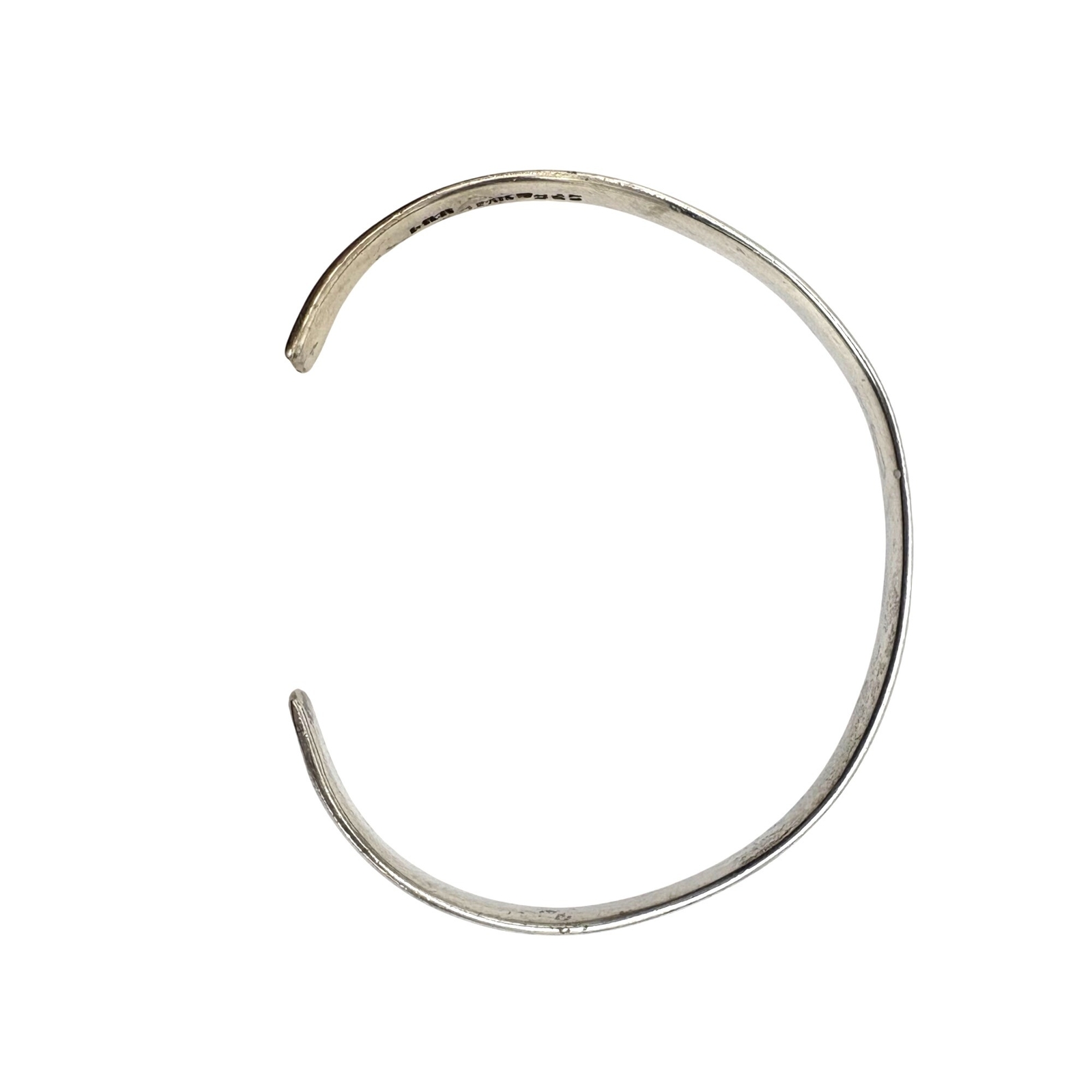 VTG Solid Sterling Silver 925 Rounded Open Cuff B… - image 7