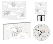 DUMBO nursery - 10" Lightshade, Touch Lamp, Wall Art, Wall Clock or Bundle