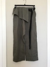 STUDIO B3 100% LINEN DROP CROTCH PANTS SIZE EU 32/34 MADE IN POLAND