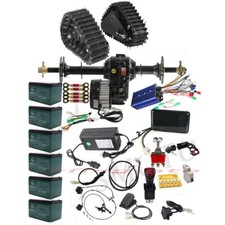 ATV Quad Wheel Snow Tracks Front / Rear Axle Kits 1000W 1500W Differential Motor