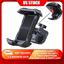 Bike Phone Holder Mount Bicycle Motorcycle Handlebar Strong Compatible 4.5-7inch