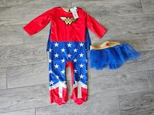Girl's Toddlers DC Wonder Woman Costume 3pc Rubies Size 12-24 Months Multicolor