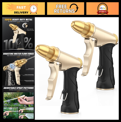 #ad Heavy Duty Metal Garden Hose Spray Nozzle Adjustable High Pressure Watering Too $79.99