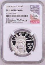2008 W $100 1 Oz 9995 PLATINUM American EAGLE Proof Coin NGC PF70 UCAM KEY DATE 2999.99 per troy oz