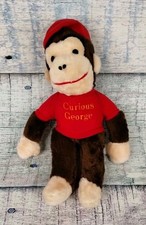 Knickerbocker Curious George Plush Monkey Stuffed Animal 14 Red Shirt Vintage