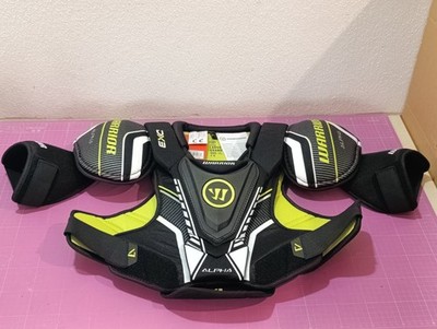 Warrior Alpha DX3 Schulterpanzer Senior L Schwarz Gelb DX3SPSR9-BK-L Neu