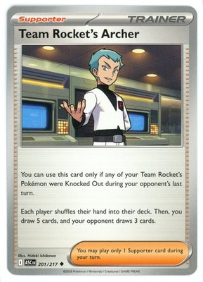 Team Rocket's Archer - 201/217 - Ascended Heroes ASC - Pokemon - NM/M